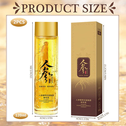 Ginseng anti Wrinkle Serum,2 Stück Ginseng Polypeptide Anti-Ageing Essence | 120ML Ginseng anti Wrinkle Serum,Peptid anti Falten Serum,Gesichtspflege Für Alle Hauttypen