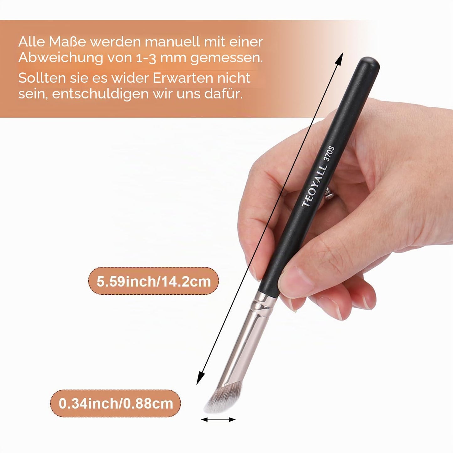 Foundation Kontur Conceal Pinsel Set, 3PCS Angewinkelte Synthetische Kabuki Pinsel Zum Mischen, Festlegen Und Auftragen Von Flüssigen, Cremes Und Puder-Kosmetika