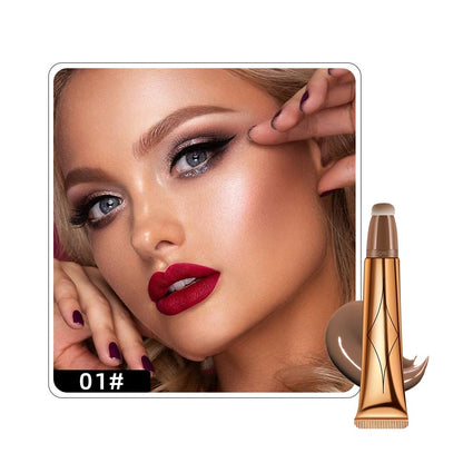 Flüssige Kontur Beauty Wand, Contour Beauty Wand Mit Applicator Befestigt, Liquid Highlighter Stick Make-Up Blush Stick, Creme Gesichts Highlighter Bronze Stick Contouring Stick Frauen (1#)