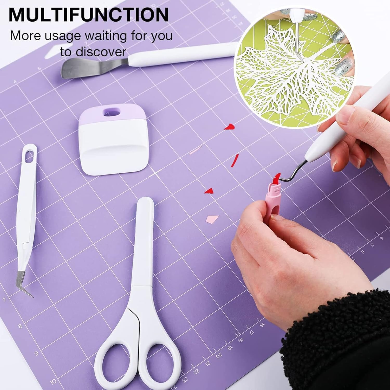 Plotter Zubehör,13 Stück Vinyl Jäten Werkzeuge Für Cricut Silhouette Unkrautschaber Silhouette Zubehör,Entgitterwerkzeug Plotter Werkzeuge Plotter Set,Cameos, Beschriftung, DIY Machen