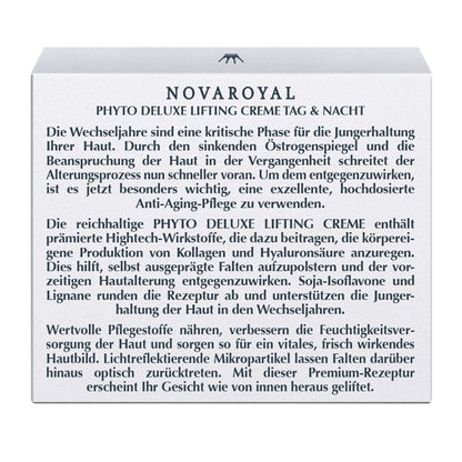 Phyto Deluxe Anti-Aging Creme – Straffende Tages- & Nachtpflege Mit Prämierten Hightech-Wirkstoffen – Sichtbar Wirksam Selbst Bei Ausgeprägten Falten – 50 Ml – NOVAROYAL