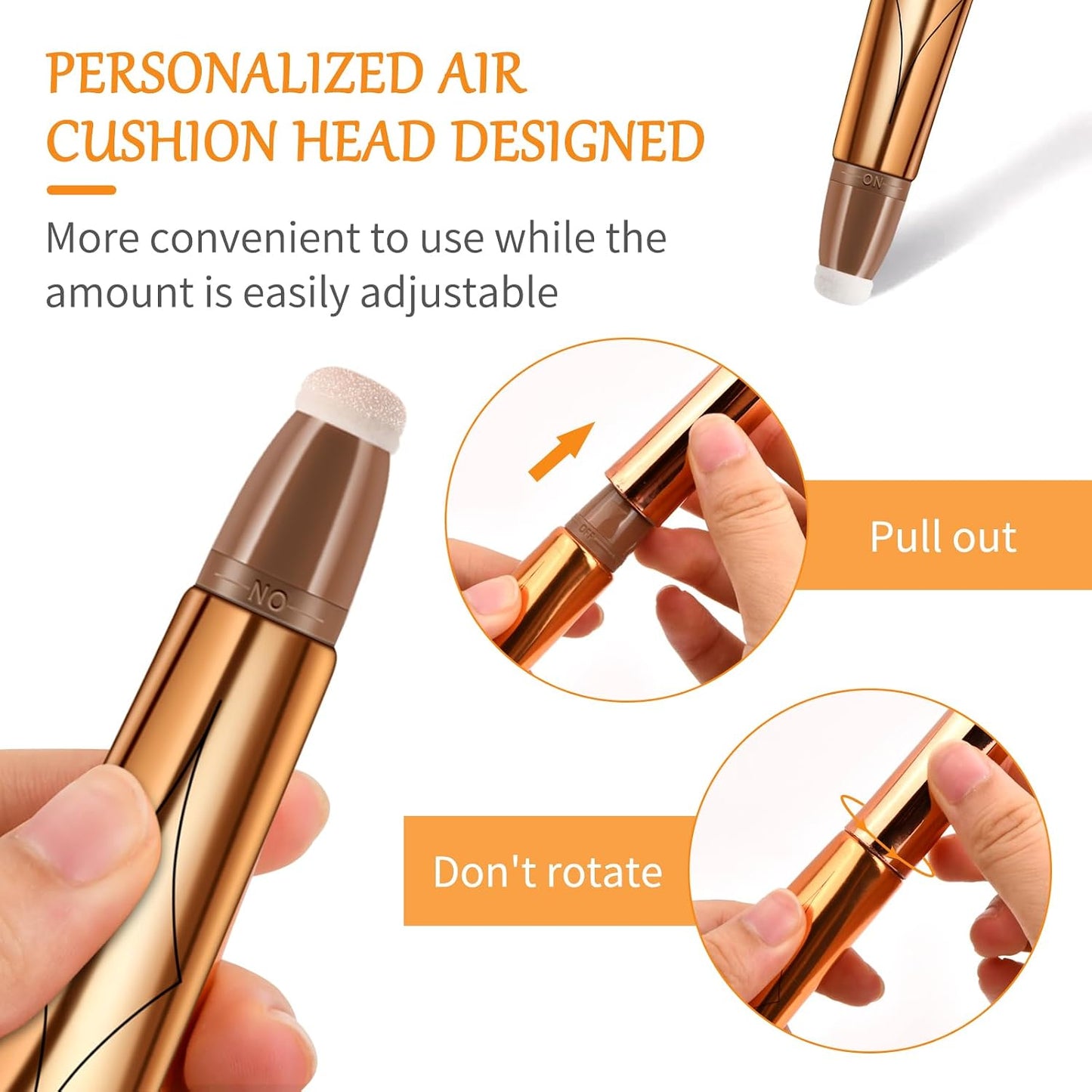 Flüssige Kontur Beauty Wand, Contour Beauty Wand Mit Applicator Befestigt, Liquid Highlighter Stick Make-Up Blush Stick, Creme Gesichts Highlighter Bronze Stick Contouring Stick Frauen (1#)