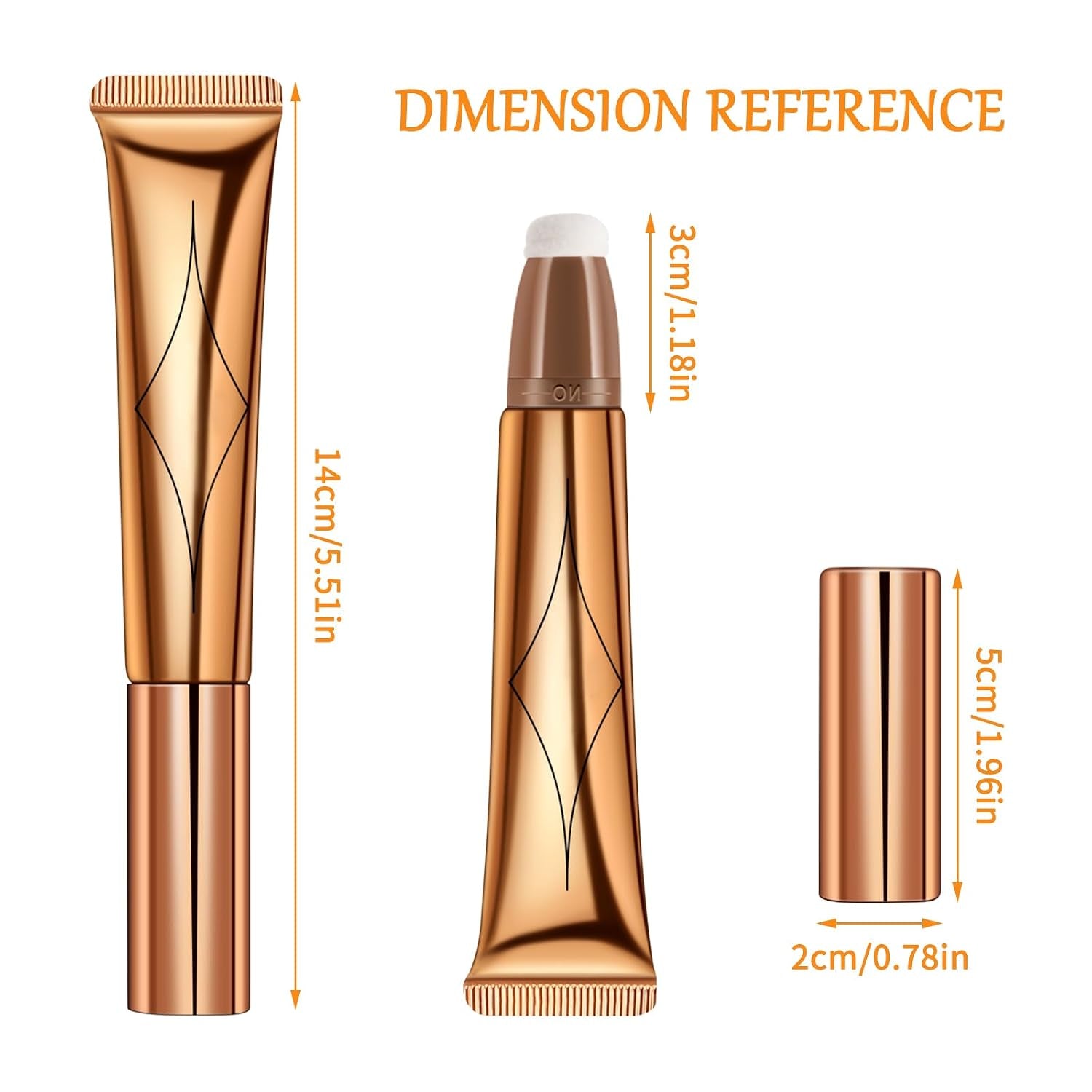 Flüssige Kontur Beauty Wand, Contour Beauty Wand Mit Applicator Befestigt, Liquid Highlighter Stick Make-Up Blush Stick, Creme Gesichts Highlighter Bronze Stick Contouring Stick Frauen (1#)