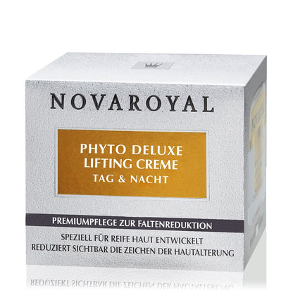 Phyto Deluxe Anti-Aging Creme – Straffende Tages- & Nachtpflege Mit Prämierten Hightech-Wirkstoffen – Sichtbar Wirksam Selbst Bei Ausgeprägten Falten – 50 Ml – NOVAROYAL