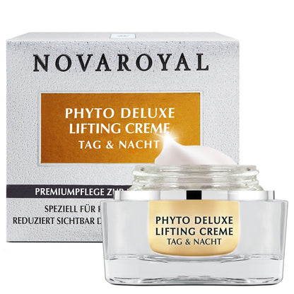 Phyto Deluxe Anti-Aging Creme – Straffende Tages- & Nachtpflege Mit Prämierten Hightech-Wirkstoffen – Sichtbar Wirksam Selbst Bei Ausgeprägten Falten – 50 Ml – NOVAROYAL