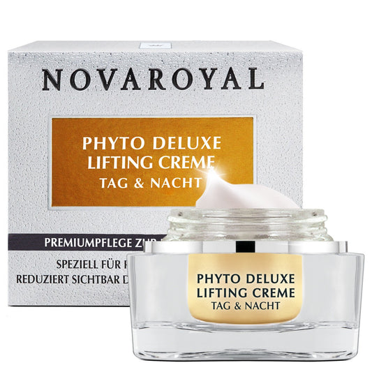 Phyto Deluxe Anti-Aging Creme – Straffende Tages- & Nachtpflege Mit Prämierten Hightech-Wirkstoffen – Sichtbar Wirksam Selbst Bei Ausgeprägten Falten – 50 Ml – NOVAROYAL