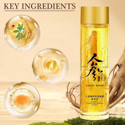 Ginseng anti Wrinkle Serum,2 Stück Ginseng Polypeptide Anti-Ageing Essence | 120ML Ginseng anti Wrinkle Serum,Peptid anti Falten Serum,Gesichtspflege Für Alle Hauttypen